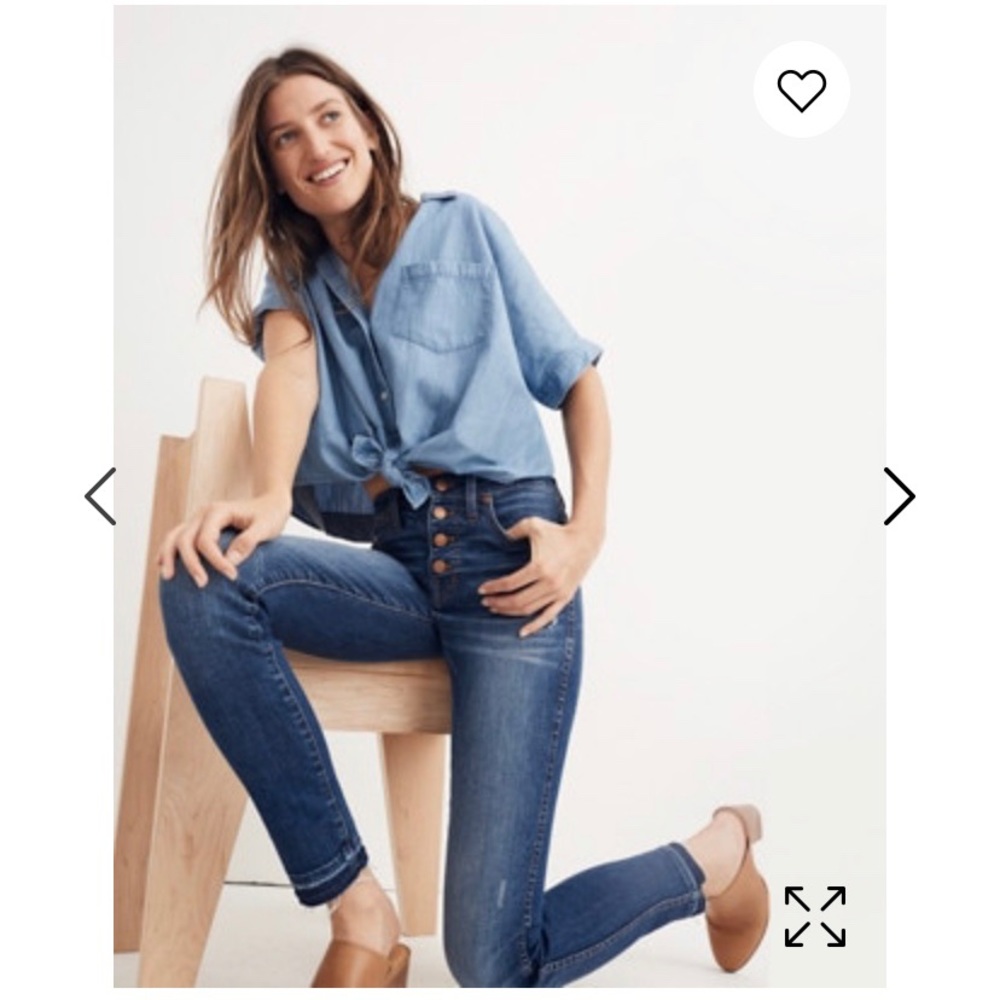 Madewell 10" Hi-Rise Skinny Jeans Drop-Hem Edition